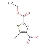 Chemical structure of ethyl 5-methyl-4-nitrothiophene-2-carboxylate - CSSB00041461437