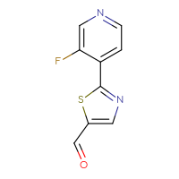 Chemical structure of 2-(3-fluoropyridin-4-yl)-1,3-thiazole-5-carbaldehyde - CSSB00012969953
