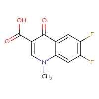 Chemical structure of 6,7-difluoro-1-methyl-4-oxo-1,4-dihydroquinoline-3-carboxylic acid - CSSB00025685361