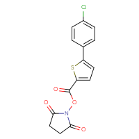 Chemical structure of 2,5-dioxopyrrolidin-1-yl 5-(4-chlorophenyl)thiophene-2-carboxylate - CSSB20270393637