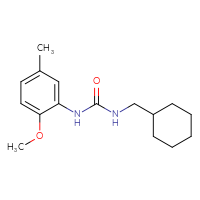 Chemical structure of 1-(cyclohexylmethyl)-3-(2-methoxy-5-methylphenyl)urea - CSSB00103989334