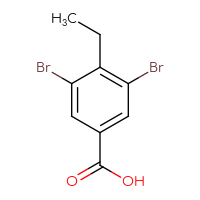 Chemical structure of 3,5-dibromo-4-ethylbenzoic acid - CSSB00000727245