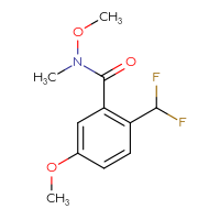 Chemical structure of 2-(difluoromethyl)-N,5-dimethoxy-N-methylbenzamide - CSSB21151590671