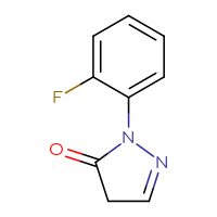 Chemical structure of 1-(2-fluorophenyl)-4,5-dihydro-1H-pyrazol-5-one - CSSB00000722980