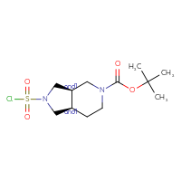 Chemical structure of rac-tert-butyl (3aR,7aR)-2-(chlorosulfonyl)-octahydro-1H-pyrrolo[3,4-c]pyridine-5-carboxylate - CSSB20620675027