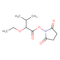 Chemical structure of 2,5-dioxopyrrolidin-1-yl 2-ethoxy-3-methylbutanoate - CSSB20270129057