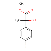 Chemical structure of methyl 2-(4-fluorophenyl)-2-hydroxypropanoate - CSSB00000692293