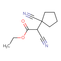 Chemical structure of ethyl 2-cyano-2-(1-cyanocyclopentyl)acetate - CSSB00000019191