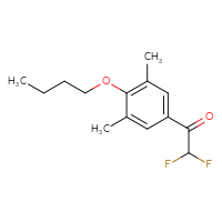 Chemical structure of 1-(4-butoxy-3,5-dimethylphenyl)-2,2-difluoroethan-1-one - CSSB21103684554