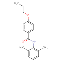 Chemical structure of N-(2,6-dimethylphenyl)-4-propoxybenzamide - CSSB00121705270