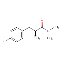 Chemical structure of (2S)-3-(4-fluorophenyl)-N,N,2-trimethylpropanamide - CSSB21043418624
