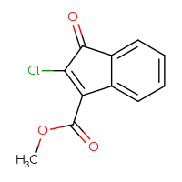 Chemical structure of methyl 2-chloro-1-oxo-1H-indene-3-carboxylate - CSSB14962340627