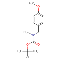 Chemical structure of tert-butyl N-[(4-methoxyphenyl)methyl]-N-methylcarbamate - CSSB00011923804