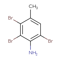 Chemical structure of 2,3,6-tribromo-4-methylaniline - CSSB00134750633