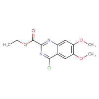 Chemical structure of ethyl 4-chloro-6,7-dimethoxyquinazoline-2-carboxylate - CSSB00020622272