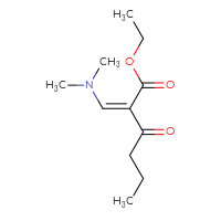 Chemical structure of ethyl (2Z)-2-[(dimethylamino)methylidene]-3-oxohexanoate - CSSB00044510727