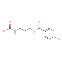 Chemical structure of N-{3-[(4-bromophenyl)formamido]propyl}acetamide - CSSB00017531668