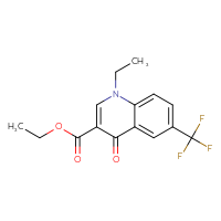 Chemical structure of ethyl 1-ethyl-4-oxo-6-(trifluoromethyl)-1,4-dihydroquinoline-3-carboxylate - CSSB00020653432