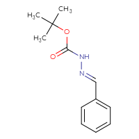 Chemical structure of N'-[(E)-phenylmethylidene](tert-butoxy)carbohydrazide - CSSB00016285014