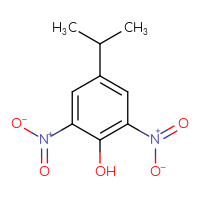 Chemical structure of 2,6-dinitro-4-(propan-2-yl)phenol - CSSB00010001565
