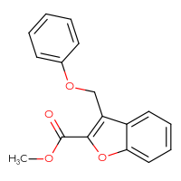 Chemical structure of methyl 3-(phenoxymethyl)-1-benzofuran-2-carboxylate - CSSB00026209011