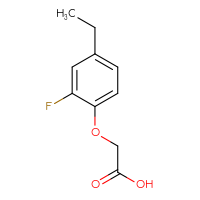 Chemical structure of 2-(4-ethyl-2-fluorophenoxy)acetic acid - CSSB00038255855