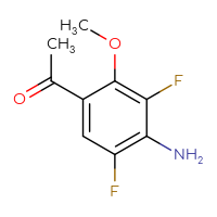 Chemical structure of 1-(4-amino-3,5-difluoro-2-methoxyphenyl)ethan-1-one - CSSB00010245376
