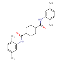 Chemical structure of N1,N4-bis(2,5-dimethylphenyl)cyclohexane-1,4-dicarboxamide - CSSB00026299254