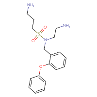 Chemical structure of 3-amino-N-(2-aminoethyl)-N-[(2-phenoxyphenyl)methyl]propane-1-sulfonamide - CSSB00000703276