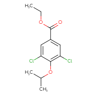 Chemical structure of ethyl 3,5-dichloro-4-(propan-2-yloxy)benzoate - CSSB00025726359
