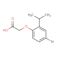 Chemical structure of 2-[4-bromo-2-(propan-2-yl)phenoxy]acetic acid - CSSB00012340660