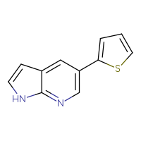 Chemical structure of 5-(thiophen-2-yl)-1H-pyrrolo[2,3-b]pyridine - CSSB00010243349