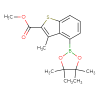 Chemical structure of methyl 3-methyl-4-(4,4,5,5-tetramethyl-1,3,2-dioxaborolan-2-yl)-1-benzothiophene-2-carboxylate - CSSB06744502386