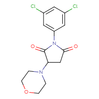 Chemical structure of 1-(3,5-dichlorophenyl)-3-(morpholin-4-yl)pyrrolidine-2,5-dione - CSSB00138433888
