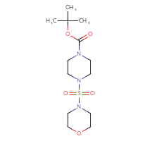 Chemical structure of tert-butyl 4-(morpholine-4-sulfonyl)piperazine-1-carboxylate - CSSB00105200683
