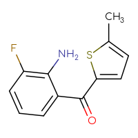 Chemical structure of 2-fluoro-6-(5-methylthiophene-2-carbonyl)aniline - CSSB00013599883