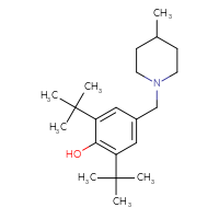 Chemical structure of 2,6-di-tert-butyl-4-[(4-methylpiperidin-1-yl)methyl]phenol - CSSB21383127122