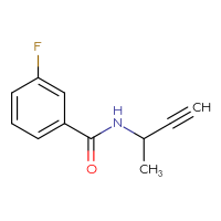 Chemical structure of N-(but-3-yn-2-yl)-3-fluorobenzamide - CSSB00013654647