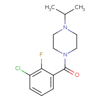Chemical structure of 1-(3-chloro-2-fluorobenzoyl)-4-(propan-2-yl)piperazine - CSSB02018488986