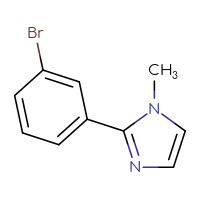 Chemical structure of 2-(3-bromophenyl)-1-methyl-1H-imidazole - CSSB00010228790