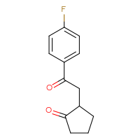 Chemical structure of 2-[2-(4-fluorophenyl)-2-oxoethyl]cyclopentan-1-one - CSSB00010872568