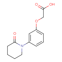 Chemical structure of 2-[3-(2-oxopiperidin-1-yl)phenoxy]acetic acid - CSSB00000817921