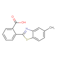 Chemical structure of 2-(5-methyl-1,3-benzothiazol-2-yl)benzoic acid - CSSB00000548017