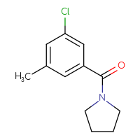 Chemical structure of 1-(3-chloro-5-methylbenzoyl)pyrrolidine - CSSB00012840288