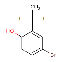 Chemical structure of 4-bromo-2-(1,1-difluoroethyl)phenol - CSSB00015697320