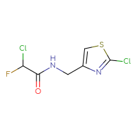 Chemical structure of 2-chloro-N-[(2-chloro-1,3-thiazol-4-yl)methyl]-2-fluoroacetamide - CSSB09890891338