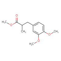 Chemical structure of methyl 3-(3,4-dimethoxyphenyl)-2-methylpropanoate - CSSB00103397641