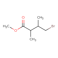 Chemical structure of methyl 4-bromo-2,3-dimethylbutanoate - CSSB02125711147