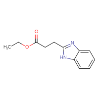 Chemical structure of ethyl 3-(1H-1,3-benzodiazol-2-yl)propanoate - CSSB00011424910