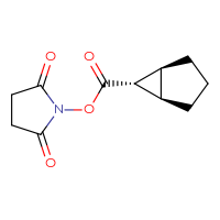 Chemical structure of 2,5-dioxopyrrolidin-1-yl (1R,5S,6S)-bicyclo[3.1.0]hexane-6-carboxylate - CSSB02139844970